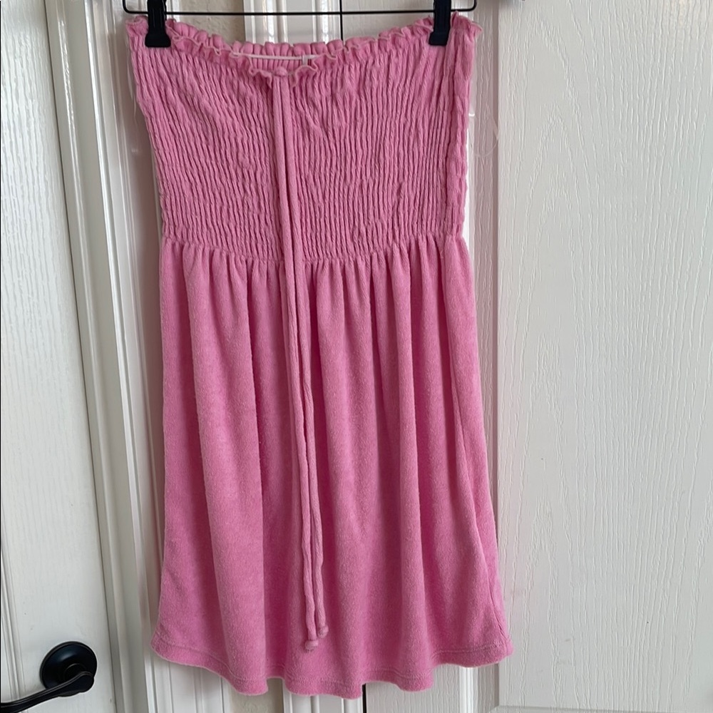 Pink Strapless juicy couture swim coverup new without tag .